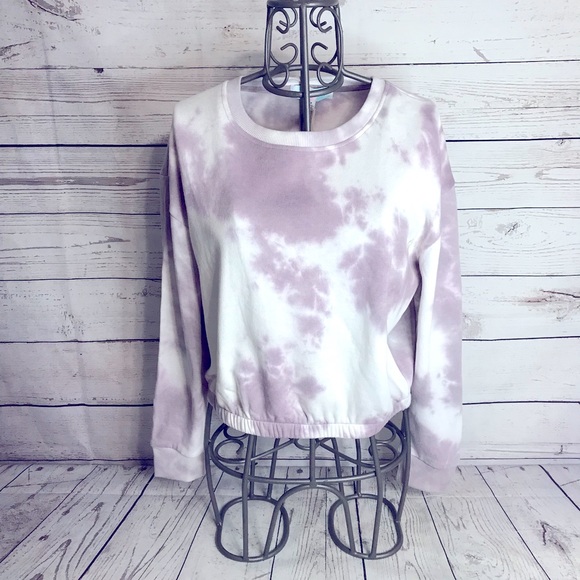 10) Hippie Rose Lilac Tie Dye Crewneck Pullover Sweatshirt Size Medium - Picture 2 of 12